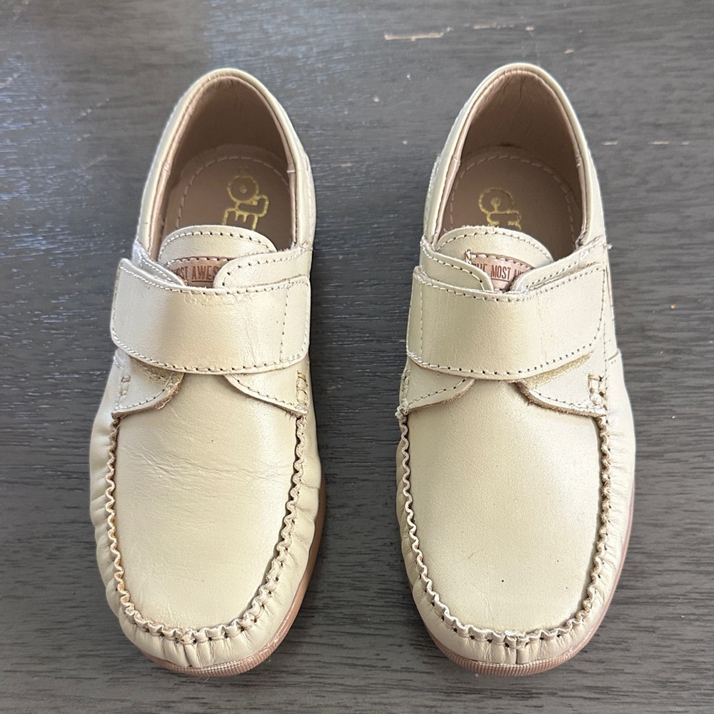 Chabelo Cream Leather Dress Shoes Loafers 100% leather Size 12